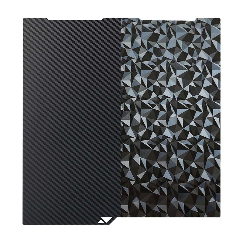 Wefuit JUUPINE Double Sided Textured PEO PET Build Plate for Kobra 3/Kobra 3 Combo/Kobra 3 V2,Smooth Diamond PEO+Carbon Fiber PET Spring Steel Sheet Plate 256x268 mm for Kobra 3 3D Printer. - Image 1
